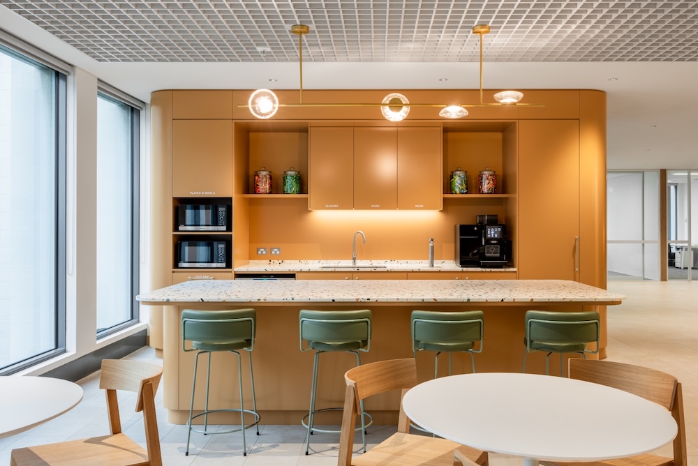 A TWP breakout and pantry area for members