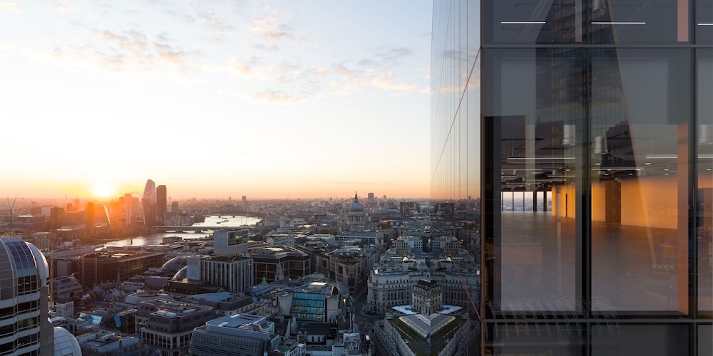 View of the City of London from TWP UK offices at One Leadenhall