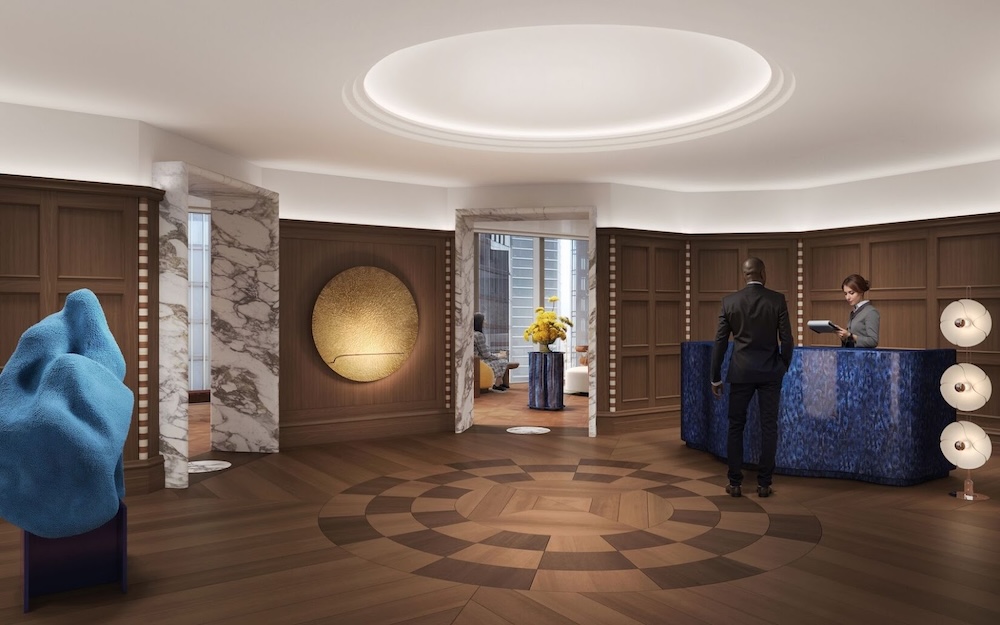 Office lobby of TWP UK at One Leadenhall