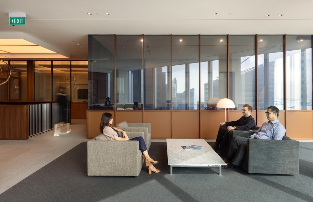 Lobby area of TWP CapitaSpring, Singapore