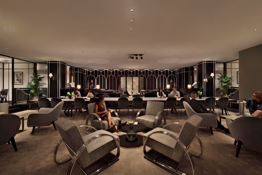 Seating area of TWP OUE Downtown Gallery, Singapore